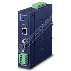 Planet ICS-2100T: IP30 Industrial 1-Port RS232/RS422/RS485 Serial Device Server (1 x 10/100BASE-TX, -40~75 degrees C, dual 9~48V DC, Web, Telnet and SNMP management )
