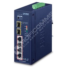 Planet IGS-624HPT: IP40 Industrial 4-Port 10/100/1000T 802.3at PoE + 2-Port 100/1000X SFP Gigabit Ethernet Switch(-40 to 75 C, dual 12V~56V DC power boost, PoE Usage LED, Switch/Fiber Redundant mode)