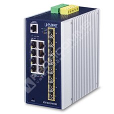 Planet IGS-6325-8T8S: IP30 Industrial L3 8-Port 10/100/1000T + 8-port 1G/2.5G SFP Full Managed Switch (-40 to 75 C, dual redundant power input on 12~48VDC terminal block, DIDO, ERPS Ring, 1588 PTP TC, Modbus TCP,  Cybersecurity features, Hardware Layer3 OSPFv2 and IPv4/IP