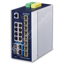 Planet IGS-6325-8T8S4X: IP30 Industrial L3 8-Port 10/100/1000T + 8-port 1G/2.5G SFP + 4-Port 10G SFP+ Full Managed Switch (-40 to 75 C, dual redundant power input on 12~48VDC terminal block, DIDO, ERPS Ring, 1588 PTP TC, Modbus TCP,  Cybersecurity features, Hardware Layer3 