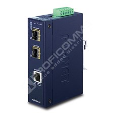 Planet IGT-1205AT: IP30 Industrial 1-port 10/100/1000T to 2-port 100/1000/2500X SFP Media Converter(-40 to 75 degree C, dual 12~48V DC/24V AC, Fiber ports Switch/Redundant mode DIP switch)