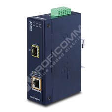 Planet IGUP-805AT: Industrial 1-Port 100/1000X SFP to 1-Port 10/100/1000T 802.3bt PoE++ Media Converter (802.3bt Type-4, Legacy, Force mode support, -40 to 75 C, dual 12V~54V DC power boost, PoE Usage LED)