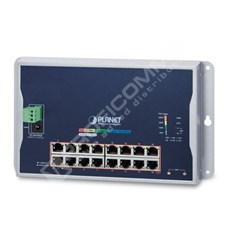 Planet WGS-4215-16P2S: IP30, IPv6/IPv4, 16-Port 1000T 802.3at PoE + 2-Port 100/1000X SFP Wall-mount Managed Ethernet Switch (-10 to 60 C, dual power input on 48-54VDC terminal block and power jack, SNMPv3, 802.1Q VLAN, IGMP Snooping, TLS, SSH, ACL, 250m Extend mode, suppor