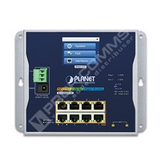 Planet WGS-5225-8P2S: IP30, IPv6/IPv4, L2+ 8-Port 10/100/1000T 802.3at PoE + 2-Port 1G/2.5G SFP Wall-mount Managed Switch (-40~75 degrees C, dual power input on 48-54VDC terminal block and power jack, ERPS Ring, 1588 PTP TC, Modbus TCP, ONVIF, SNMPv3, 802.1Q VLAN, IGMP Sn