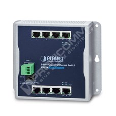 Planet WGS-803: IP30 8-Port Gigabit Wall-mount Switch (-10 to 60 C), dual redundant power input on 12-48VDC terminal block and power jack