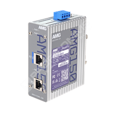 AMG systems AMG150-1GBT-P90: "Industrial 1 Port PoE Injector, 1 x 10/100/1000Base-T(x) RJ45 Port (Input), 1 x 10/100/1000Base-T(x) RJ45 Port With 802.3bt 60/90W PoE (Output), DIN Rail / Wall Mount, -40°C to +75°C, 52-56 VDC Power Input"