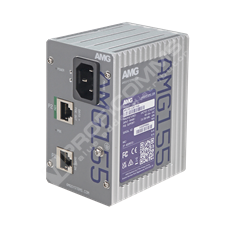 AMG systems AMG155-1GBT-P60: Industrial 1 Port PoE Injector, 1 x 10/100/1000Base-T(x) RJ45 Port (Input), 1 x 10/100/1000Base-T(x) RJ45 Port With 802.3bt 60W PoE (Output), DIN Rail / Wall Mount, -40°C to +75°C, Integrated 60W PSU, 85-264 VAC IEC Mains Power Input