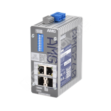 AMG systems AMG260-2G-2S: Dual Channel 2+2 Industrial Media Converter / 4 Port Unmanaged Switch, 2 x 10/100/1000Base-T(x) RJ45 Ports, 2 x 100/1000Base-Fx SFP Ports, DIP-Switch Functions, DIN Rail / Wall Mount, -40°C to +75°C, 2 x 12-56VDC Power Inputs, Fault Relay*