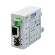 AMG systems AMG9HMEC-1G-1S: Mini Industrial Media Converter 1 x 10/100/1000Base-T(x) RJ45 Port, 1 x 1000Base-Fx SFP Port, DIN Rail / Wall Mount, -40°C to +75°C, 12-56VDC Power Input