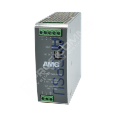 AMG systems AMGPSU-I48-P480: 48 VDC, 480W (10A) Industrial Power Supply, DIN-Rail Mounting, -40°C to +70°C, 
Fault Relay Output (Adjustable 48-55 VDC)