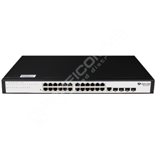 BDCOM S2528-C: 24-Port Gigabit RJ45 + 4-Port Gigabit SFP L3-lite Managed Switch (single AC-220V power supply; fanless, 1U, standard 19-inch rack-mounted installation)