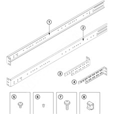 Ruckus XBR-R000291: FRU, 6510/6505/6710/6740 FIXED RACK MOUNT KIT for 4 post racks