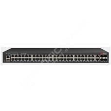 Ruckus ICX7150-48-2X10G: ICX 7150 Switch, 48x 10/100/1000 ports, 2x 1G  RJ45 uplink-ports, 2x 1G SFP and 2x 10G SFP+ uplink-ports upgradable to 4x 10G SFP+ with license, basic L3 (static routing and RIP)