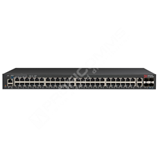 Ruckus ICX7150-48PF-2X10G: ICX 7150 Switch, 48x 10/100/1000 PoE+ ports, 2x 1G  RJ45 uplink-ports, 2x 1G SFP and 2x 10G SFP+ uplink-ports upgradable to 4x 10G SFP+ with license, 740W PoE budget, basic L3 (static routing and RIP)