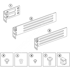 Ruckus XBR-R000294: FRU,2 POST MID MOUNT KIT/FLUSH MOUNT KIT