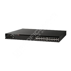 Ruckus FCX624-I-ADV: 24 ports of 10/100/1000 Mbps Ethernet with Advanced SW license that includes BGP. Back-to-Front Airflow. Includes one  RPS13 power supply.