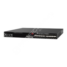 Ruckus FCX624S-F: 24 ports of 100/1000 Mbps SFP Ethernet Fiber plus 2 stacking ports of 16 Gbps each. Includes one RPS13 power supply and one 0.5m stacking cable