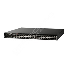 Ruckus FCX648-E-ADV: 48 ports of 10/100/1000 Mbps Ethernet with Advanced SW license that includes BGP. Front-to-back Airflow. Includes one RPS13-E power supply.