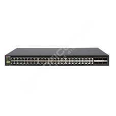 Ruckus ICX7750-48C: Ruckus ICX 7750 with 48 1/10GbE RJ-45 ports, 6 10/40GbE QSFP+ ports, one modular slot. BASE layer 3 software feature set. Requires ICX7750-L3-COE to use advanced L3 features. Power supplies, fans, optional interface modules optics ordered separately