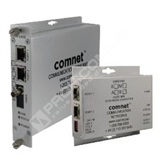 ComNet CNFE2002M1APOE/M: 2 Channel Media Converter, 2 Ports 10/100Tx RJ45 With PoE+ (30W IEEE 802.3at), 1 Port 100Fx, Multimode, 1 Fiber, A Side,  ST Connector, Mini, 48VDC PSU Purchased Separately*