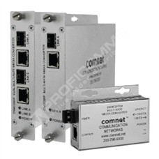 ComNet CNMC2SFPPOE: Dual Channel Media Converter, 100Mbps/1Gbps Multirate Support, 2 SFP Ports + 2 RJ-45 Copper Ports, With PoE+ (30W IEEE 802.3at), (SFP Sold Seperatley), 48VDC PSU Included*