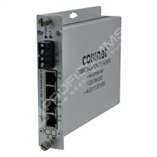 ComNet CNFE4+1SMSM2: Self Managed Switch, 4 Ports 10/100TX RJ45, 1 Port 100FX, Multimode, 2 Fibers, ST Connectors, PSU Included^