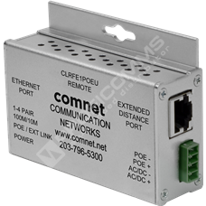 ComNet CLRFE1POEU: REMOTE 1CH ETH OVER UTP W/PASS-THRU POE+