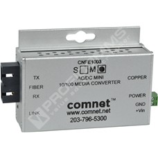 ComNet CNFE1003MAC2-M: Media Converter, 100Mbps, Multimode, 2 Fibers,  SC Connector, Mini, AC/DC Power