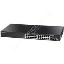 Edge-Core ECS2100-28PP: 24 ports 10/100/1000Base-T + 4G SFP uplink ports with 24 port PoE (370W) (ext up to 740W)
