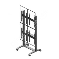 Edbak VWTA2257-P: Video wall trolley, modular 2x2, for screens 50-57", portrait