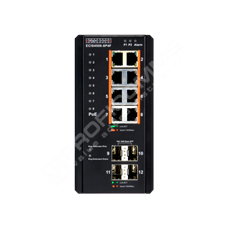 Edge-Core ECIS4500-8P4F: 8 10/100/1000 BASE-T PoE+ Ports , plus 4 100/1000BASE-X SFP Industrial Gigabit Ethernet Switch