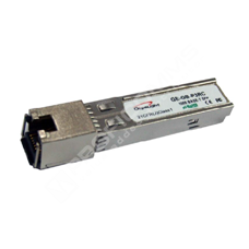 Gigalight GE-GB-P3RC-J: Juniper compatible copper SFP transceiver, 1000M, 100m (UTP-5), RJ-45 connector, Temp. 0~70°C, alternative to EX-SFP-1GE-T, supports 1G speed only