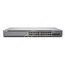 Juniper EX3400-24P: EX3400 24-port 10/100/1000BaseT PoE+, 4 x 1/10G SFP/SFP+, 2 x 40G QSFP+, redundant fans, front-to-back airflow, 1 AC PSU JPSU-600-AC-AFO included (optics sold separately)