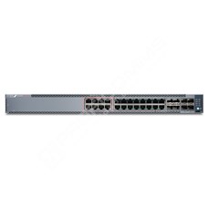 Juniper EX4100-24MP: EX4100 24-Port Multi-Gig with 16x 1G, 8x 1G/2.5G/5G/10G PoE++, 4x 10G SFP+ Uplink ports, 4x 25G SFP28 Stacking/Uplink ports, redundant fans, 1 AC PSU JPSU-920-AC-AFO included (optics sold separately) with Standard SW.