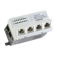 Microsens MS440200PM-48G6: GBE Installation Switch 4x10/100/1000Base-TX + PoE/PoE+, Uplink: 1x1000Base-SX, STMultimode 850nm, Downlink: 1x10/100/1000Base-TX + PoE/PoE+, horizontal version,44..57 VDC power supply