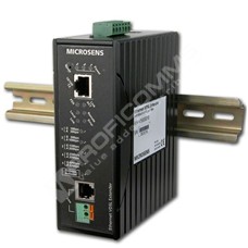 Microsens MS655010: Industrial Fast Ethernet VDSL Extender, 1x 10/100Base-TX to copper pair, up to 50Mbps, max. 1900m, op. range -34..74°C, 12..30VDC