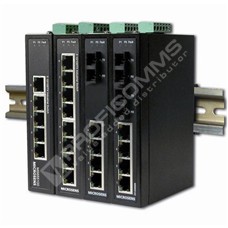 Microsens MS657104X: Industrial Fast Ethernet Switch, 4x 10/100Base-TX, 1x 100Base-FX Single Mode 1310nm SC min. 30km, extended temperature range -40°C ~ +75°C