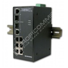 Microsens MS655210: Industrial Gigabit Ethernet Switch, Entry Line, 6x 10/100/1000Base-T, 2x10/100/1000Base-T optional 2x SFP Ports
