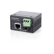 Microsens MS657049X: Industrial Fast Ethernet Mini Bridging Converter, 1x 10/100Base-TX to 100Base-X SFP Slot, -40..+75°C