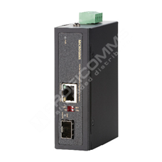 Microsens MS657099PX: Industrial Gigabit Ethernet Bridging Converter, 1x 10/100/1000T PoE+ (30W) to 100/1000X SFP Port, -40..+75°