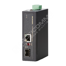 Microsens MS657099PHX: Industrial Gigabit Ethernet Bridging Converter, 1x 10/100/1000T High Power PoE (60W) to 100/1000X SFP Port, -40..+75°