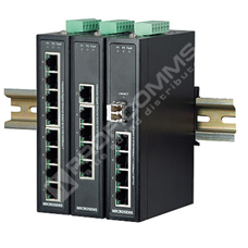Microsens MS657203X: Industrial Gigabit Ethernet Switch, 4x 10/100/1000T, 1x 10/100/1000T or 100/1000X SFP Combo Port, 1x 100/1000X SFP Slot,  redundant input