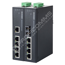 Microsens MS657102X: Industrial Fast Ethernet Switch, 4x 10/100Base-TX, 1x 100Base-FX Multimode 1310nm SC, extended temperature range -40°C ~ +75°C