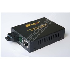 N-net NT-1100S-20: Media converter, 10/100TX to 100BaseFX - 20 km. Single-mode Dual Fiber, 1310nm, SC Connector, with external power supply