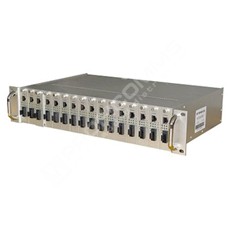 N-net NT-R16D-2-A: 19'' 2U Chassis, 16 slots for media converter module, with dual power supply 220VAC