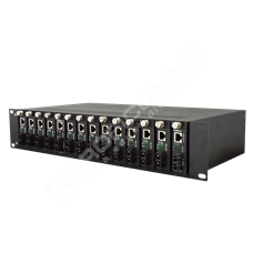 N-net NT-R14-2-A: 19'' 2U Chassis, 14 slots for stand-alone media converter with dual power supply 220VAC