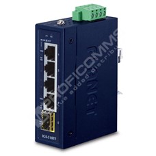 Planet IGS-510TF: IP30 Compact size 4-Port 10/100/1000T + 1-Port 100/1000X SFP Gigabit Ethernet Switch (-40~75 degrees C, dual 9~48V DC/24V AC)