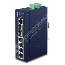 Planet IGS-5225-4T2S: IP30 Industrial L2+/L4 4-Port 1000T + 2-Port 1G/2.5G SFP Full Managed Switch (-40 to 75 C, dual redundant power input on 12~48VDC terminal block, ERPS Ring, 1588, Modbus TCP, Port Backup, Cybersecurity features, IPv4/IPv6 Static Routing, supports Clo