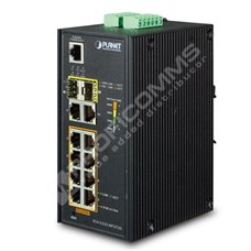 Planet IGS-5225-8P2T2S: IP30 Industrial L2+/L4 8-Port 1000T 802.3at PoE+ 2-port 10/100/1000T + 2-Port 1G/2.5G SFP Full Managed Switch (-40 to 75 C, dual redundant power input on 48~54VDC terminal block, DIDO, ERPS Ring, 1588, Modbus TCP, ONVIF, Cybersecurity features, suppo