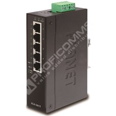 Planet IGS-501T: IP30 Slim type 5-Port Industrial Gigabit Ethernet Switch (-40 to 75 degree C, dual 9~48V DC/24V AC)